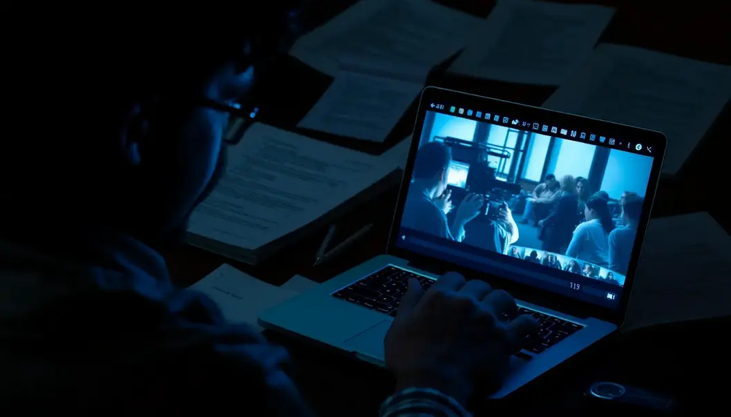 A freelancer immersing themselves in the elements of film to understand cinematic language.