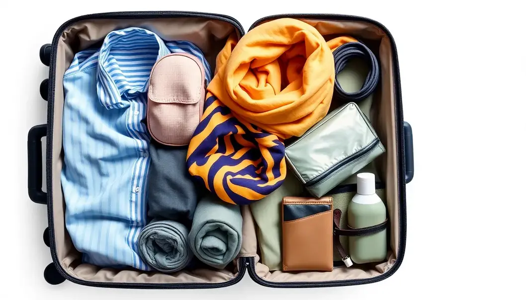 A capsule wardrobe with versatile pieces for travel.