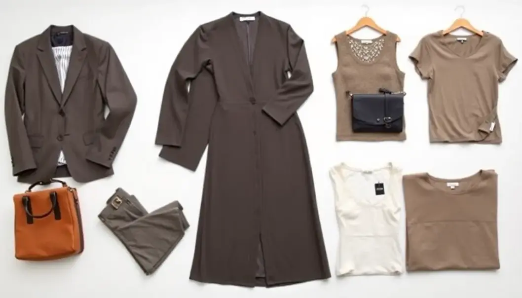 A capsule wardrobe with versatile pieces for travel.